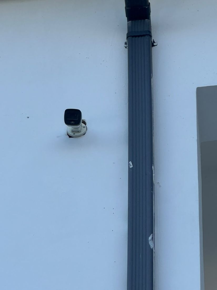 Outdoor CCTV camera installation