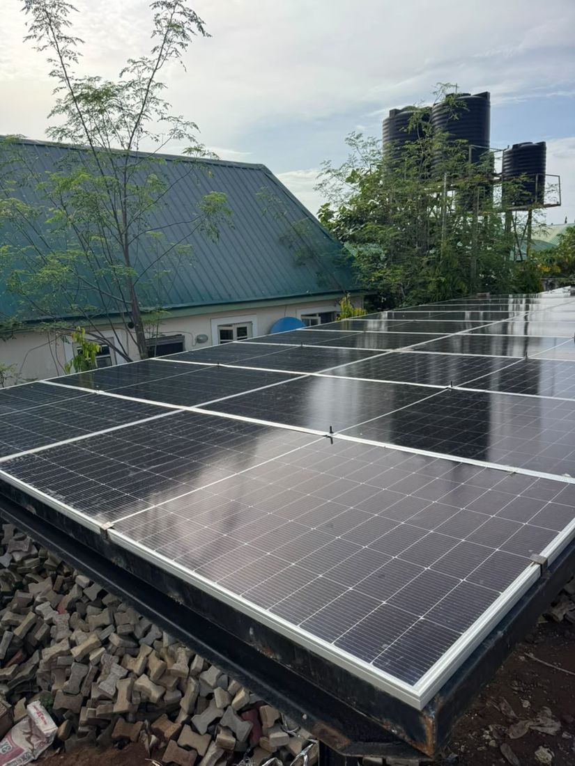 Ground-mounted solar array